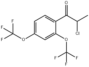 1-(2,4-Bis(trifluoromethoxy)phenyl)-2-chloropropan-1-one Structure