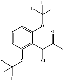 1-(2,6-Bis(trifluoromethoxy)phenyl)-1-chloropropan-2-one Structure