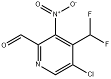 5-Chloro-4-(difluoromethyl)-3-nitropyridine-2-carboxaldehyde Structure