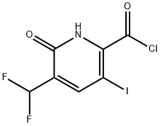 3-(Difluoromethyl)-2-hydroxy-5-iodopyridine-6-carbonyl chloride Structure