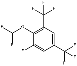 2,4-Bis(trifluoromethyl)-6-fluoro(difluoromethoxy)benzene Structure