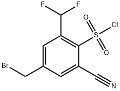 4-Bromomethyl-2-cyano-6-(difluoromethyl)benzenesulfonyl chloride Structure