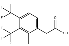 3,4-Bis(trifluoromethyl)-2-methylphenylacetic acid Structure