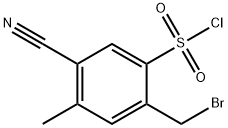 2-Bromomethyl-5-cyano-4-methylbenzenesulfonyl chloride Structure