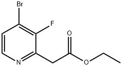 2-Pyridineacetic acid, 4-bromo-3-fluoro-, ethyl ester 구조식 이미지