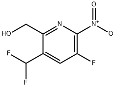 3-(Difluoromethyl)-5-fluoro-6-nitropyridine-2-methanol Structure