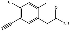 4-Chloro-5-cyano-2-iodophenylacetic acid Structure