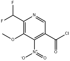 2-(Difluoromethyl)-3-methoxy-4-nitropyridine-5-carbonyl chloride Structure