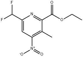 Ethyl 6-(difluoromethyl)-3-methyl-4-nitropyridine-2-carboxylate Structure