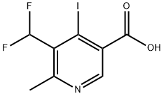 3-(Difluoromethyl)-4-iodo-2-methylpyridine-5-carboxylic acid Structure