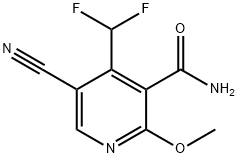 5-Cyano-4-(difluoromethyl)-2-methoxypyridine-3-carboxamide Structure