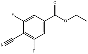 Benzoic acid, 4-cyano-3,5-difluoro-, ethyl ester Structure