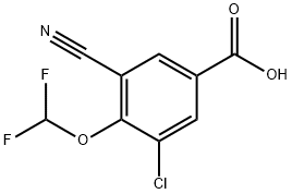 3-Chloro-5-cyano-4-(difluoromethoxy)benzoic acid Structure