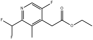 Ethyl 2-(difluoromethyl)-5-fluoro-3-methylpyridine-4-acetate Structure