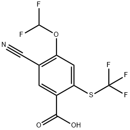 5-Cyano-4-difluoromethoxy-2-(trifluoromethylthio)benzoic acid Structure