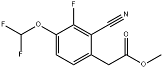 Methyl 2-cyano-4-difluoromethoxy-3-fluorophenylacetate Structure