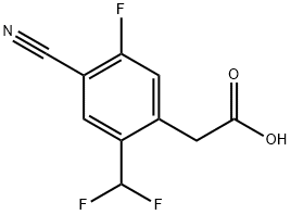 4-Cyano-2-difluoromethyl-5-fluorophenylacetic acid Structure