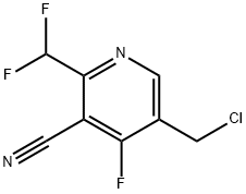 5-(Chloromethyl)-3-cyano-2-(difluoromethyl)-4-fluoropyridine Structure