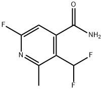 3-(Difluoromethyl)-6-fluoro-2-methylpyridine-4-carboxamide Structure