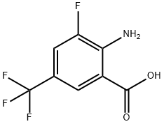 Benzoic acid, 2-amino-3-fluoro-5-(trifluoromethyl)- 구조식 이미지