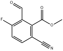 Benzoic acid, 6-cyano-3-fluoro-2-formyl-, methyl ester Structure