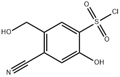 4-Cyano-2-hydroxy-5-(hydroxymethyl)benzenesulfonyl chloride Structure