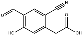 2-Cyano-4-formyl-5-hydroxyphenylacetic acid Structure