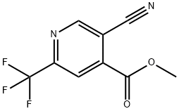 4-Pyridinecarboxylic acid, 5-cyano-2-(trifluoromethyl)-, methyl ester 구조식 이미지