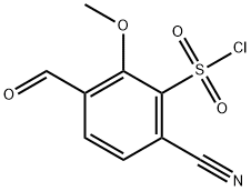 6-Cyano-3-formyl-2-methoxybenzenesulfonylchloride Structure