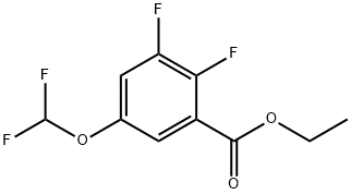 Benzoic acid, 5-(difluoromethoxy)-2,3-difluoro-, ethyl ester Structure