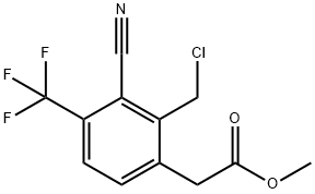 Methyl 2-chloromethyl-3-cyano-4-(trifluoromethyl)phenylacetate Structure