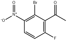 1-(2-Bromo-6-fluoro-3-nitro-phenyl)-ethanone 구조식 이미지