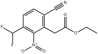 Ethyl 6-cyano-3-difluoromethyl-2-nitrophenylacetate Structure