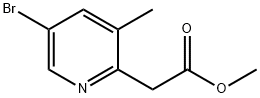 2-Pyridineacetic acid, 5-bromo-3-methyl-, methyl ester Structure