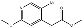 4-Pyridineacetic acid, 5-bromo-2-methoxy-, methyl ester 구조식 이미지