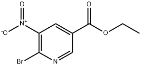 3-Pyridinecarboxylic acid, 6-bromo-5-nitro-, ethyl ester Structure