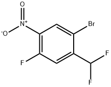 Benzene, 1-bromo-2-(difluoromethyl)-4-fluoro-5-nitro- Structure