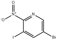 5-Bromo-3-iodo-2-nitropyridine 구조식 이미지