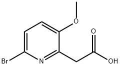 2-Pyridineacetic acid, 6-bromo-3-methoxy- Structure