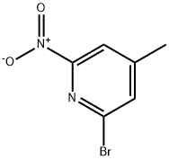 Pyridine, 2-bromo-4-methyl-6-nitro- Structure