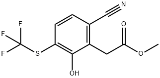 Methyl 6-cyano-2-hydroxy-3-(trifluoromethylthio)phenylacetate Structure
