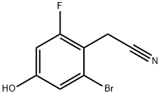 2-Bromo-6-fluoro-4-hydroxyphenylacetonitrile Structure