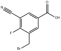 3-Bromomethyl-5-cyano-4-fluorobenzoic acid Structure