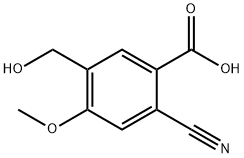 2-Cyano-5-hydroxymethyl-4-methoxybenzoic acid Structure