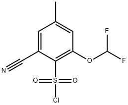 2-Cyano-6-difluoromethoxy-4-methylbenzenesulfonyl chloride Structure