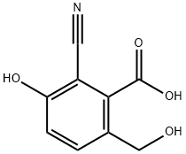 2-Cyano-3-hydroxy-6-(hydroxymethyl)benzoic acid Structure