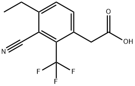 3-Cyano-4-ethyl-2-(trifluoromethyl)phenylacetic acid Structure