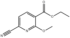 3-Pyridinecarboxylic acid, 6-cyano-2-methoxy-, ethyl ester Structure
