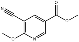 3-Pyridinecarboxylic acid, 5-cyano-6-methoxy-, methyl ester 구조식 이미지