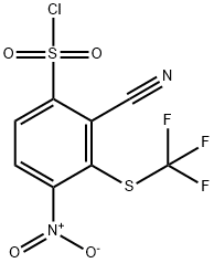 2-Cyano-4-nitro-3-(trifluoromethylthio)benzenesulfonylchloride Structure